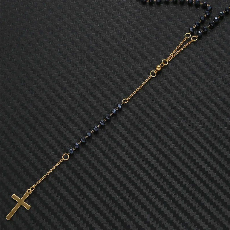 Gold-plated rosary embellished with pearls