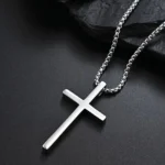 Sober street cross necklace