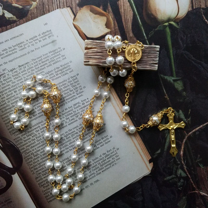 Rosary crucifix with Saint Benedict medal